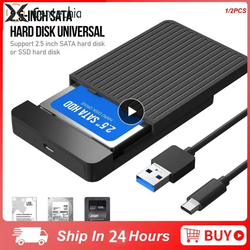 1/2 шт. Чехол для жесткого диска USB3.0, внешний корпус, отсек для жесткого диска Usb-Sata, карман для адаптера для ноутбука Hdd 2 5 Ssd