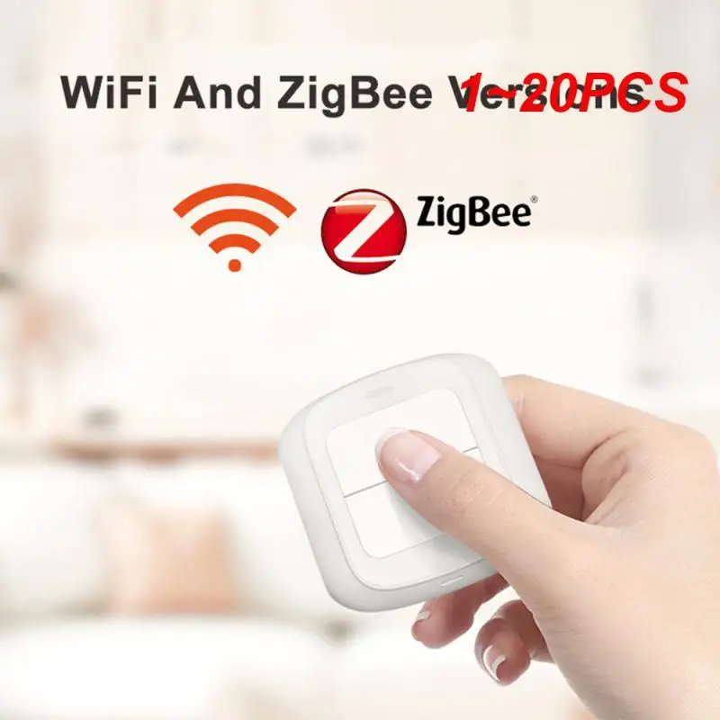 1 ~ 20ШТ Tuya WiFi/ ZigBee 2 Банды Беспроводной Переключатель 6 Сцен Кнопочный Контроллер с Батарейным Питанием Сценарий Автоматизации для Tuya