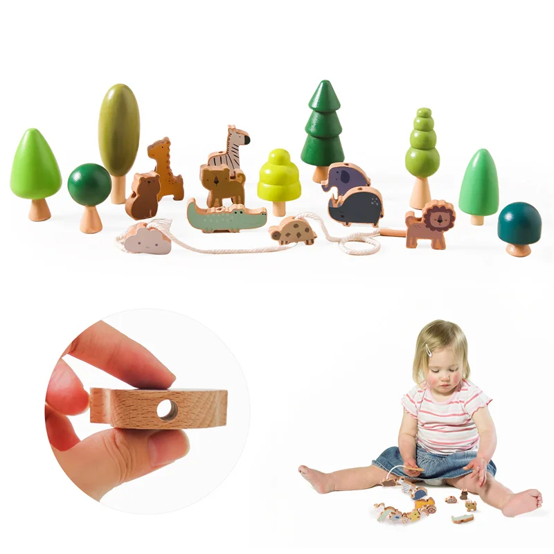 1 комплект деревянных натуральных имитирующих дерево Деревянных игрушек для детей Игра Монтессори Развивающая Игрушка Украшение детской комнаты Детские Игрушки Подарки Изображение 0 