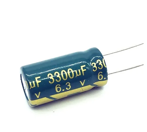 10 шт./лот 6,3 В 3300 мкФ 10 *20 мм высокочастотный низкоомный алюминиевый электролитический конденсатор 3300 мкФ 6,3 В