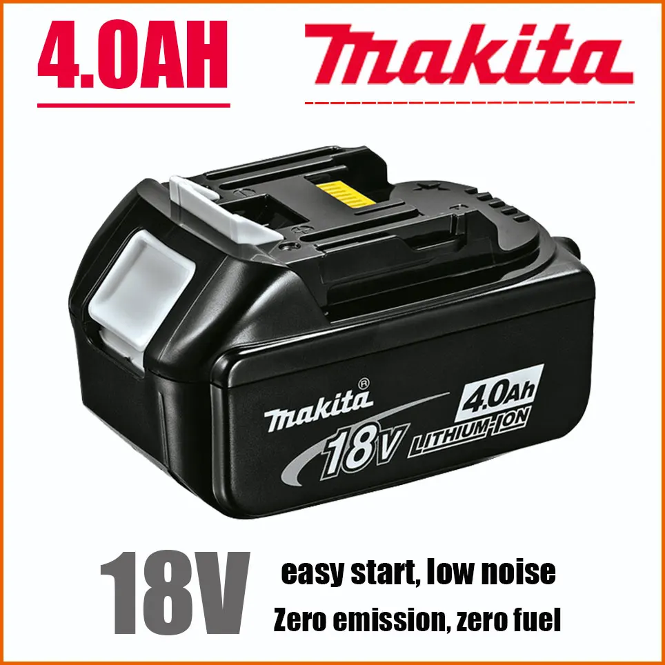 100% Оригинальная Аккумуляторная Батарея для Электроинструментов Makita 18V 4.0Ah со Светодиодной Литий-ионной Заменой LXT BL1860B BL1860 BL1850