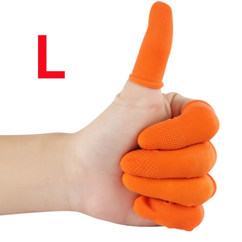 100 шт. Резиновые противоскользящие подставки для пальцев Оранжевые Одноразовые защитные подставки для пальцев для ремонта электроники Прочный Простота установки