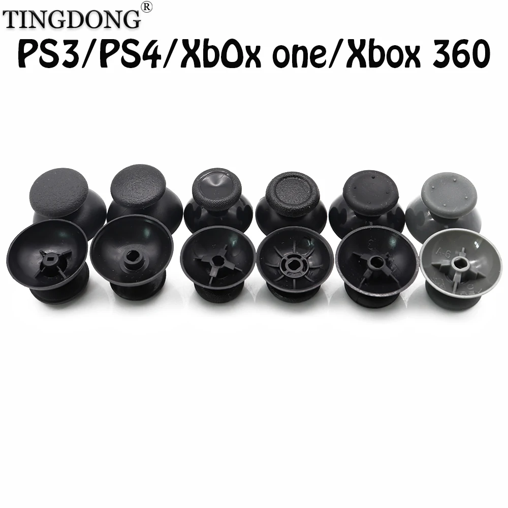 4шт 3D Аналоговые джойстики для большого пальца, Колпачок для Джойстика для Sony PlayStation Dualshock 3 4 PS3 PS4 Xbox One 360, Колпачки для джойстиков для контроллера