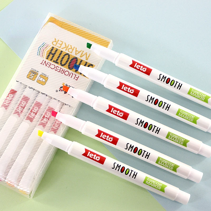 5 Цветов/7 цветов коробка, набор ручек для хайлайтера, флуоресцентные маркеры, маркеры, ручки, художественный маркер, милые канцелярские принадлежности Kawaii