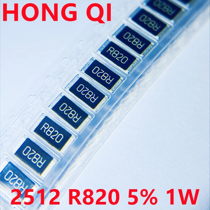 50ШТ 2512 SMD Резистор 5% 1 Вт 0.82 Ом R820 0.82R 0.33 Ом R330 0.33R