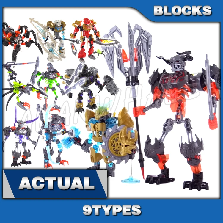 9 типов Бионикл Маска Творения Череп Пауки Таху Копака Онуа Воин Слайсер Скорпион Строительный Блок Игрушки Совместимы С Моделью