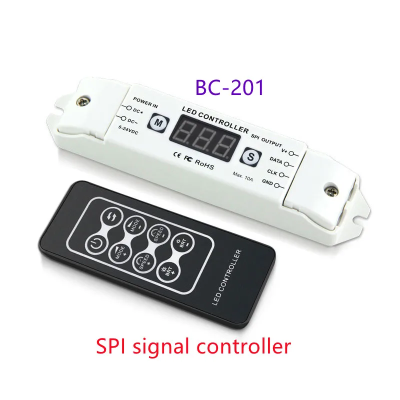 BC-201 LED pixel light controller WS2812B WS2811 WS2801 LPD6803 LPD8806 RGB/RGBW Led pixel strip Controller С радиочастотным Пультом Дистанционного управления