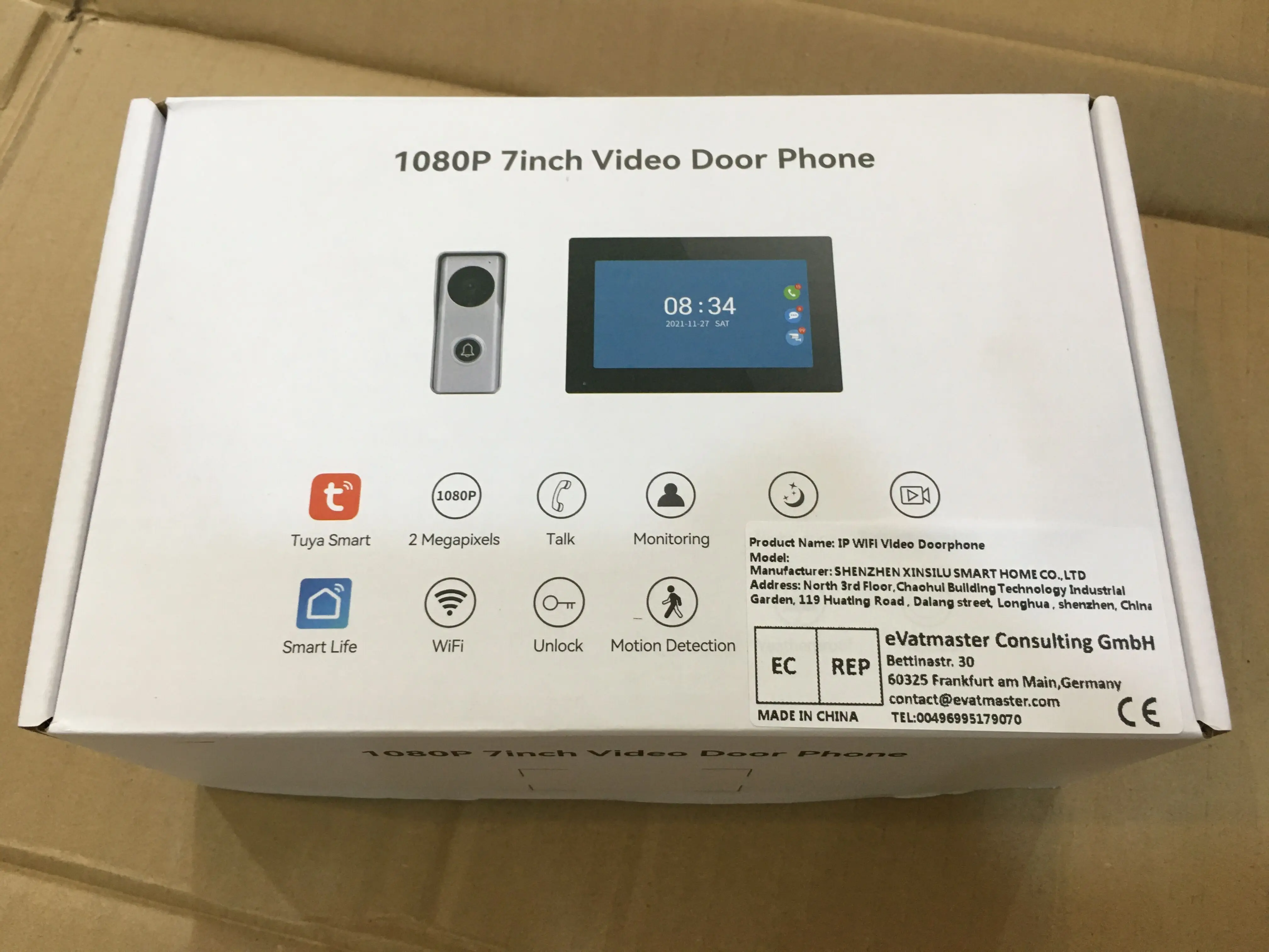 HD 1080P 10-дюймовый 7-Цветной Сенсорный Экран Беспроводной Wifi Видео Дверной Звонок Tuya Smart APP Домашний Домофон с Металлической широкоугольной Камерой Изображение 5 
