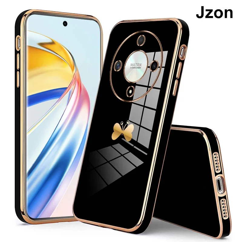 Jzon для Honor X9b 5G Чехол для телефона с покрытием в стиле девочек Задняя крышка Противоударные защитные чехлы