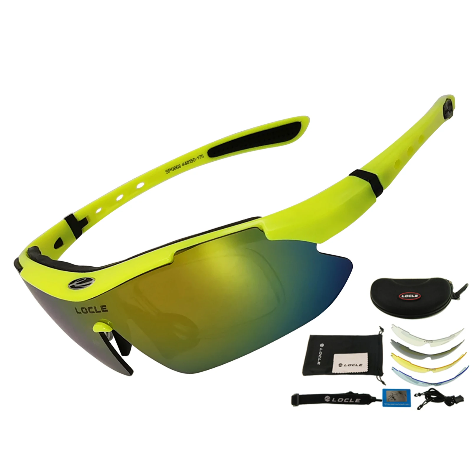 LOCLE Поляризованные солнцезащитные очки для рыбалки, спортивные очки для пеших прогулок, Очки для езды на велосипеде, Очки для езды на велосипеде, защита от UV400, Солнцезащитные очки для кемпинга, Мужские солнцезащитные очки