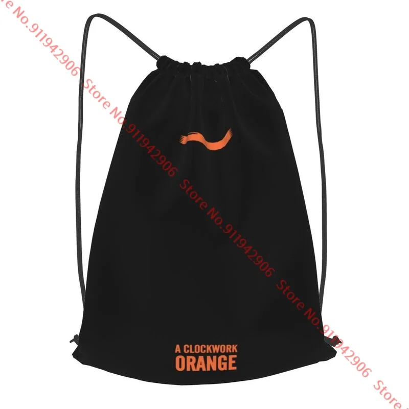 Алекс Заводной Оранжевый рюкзак на шнурке с принтом, портативная сумка для хранения, спортивная сумка большой емкости
