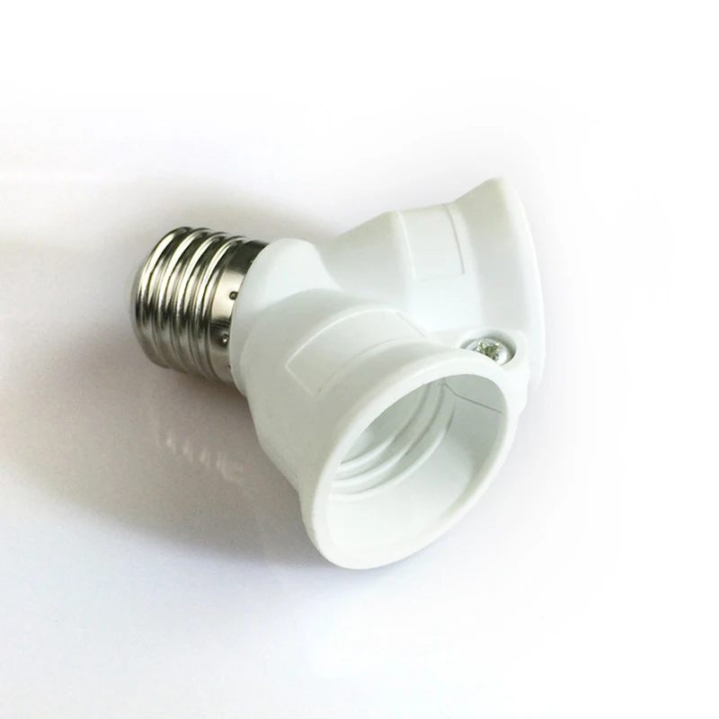 Винт E27 Светодиодная базовая лампа с цоколем от E27 до 2-E27 переходник-разветвитель держатель лампы E27 цоколь лампы держатель Изображение 3 