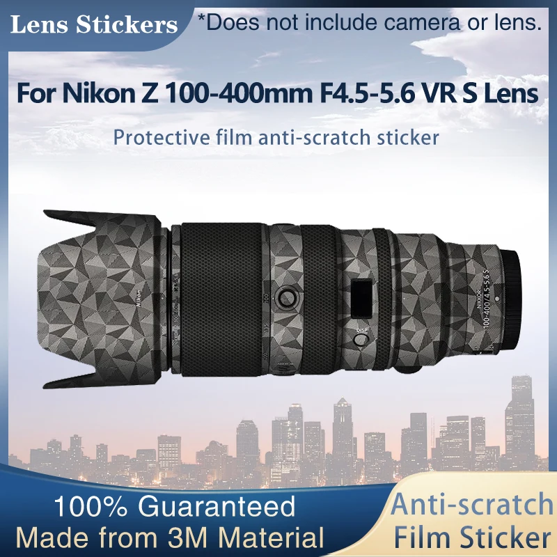 Для Nikon Z 100-400 мм F4.5-5.6 Наклейка на объектив камеры VR S, обернутая защитной пленкой, защитная наклейка для объектива Z100-400MM 100-400