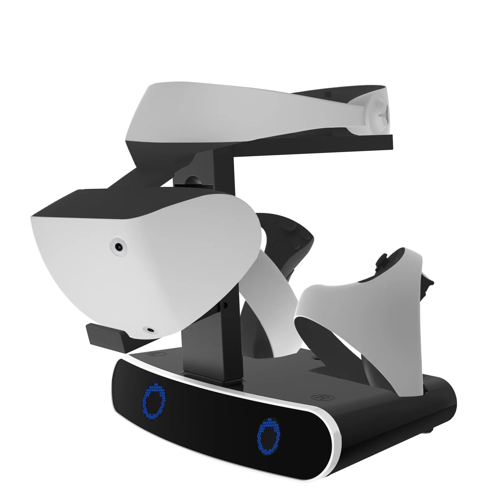 Для PS VR2 Док-Станция Для Зарядки Двойного Контроллера, Подставка Для Хранения Консоли для Очков Виртуальной Реальности, Игровая Ручка для PS5 VR2, Зарядная База С Подсветкой Дисплея