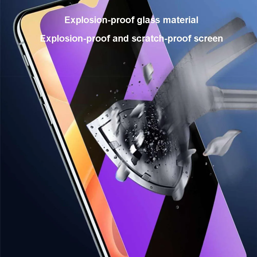 Защитные пленки с полным покрытием для iPhone 13 12 Pro Max Mini 11 14 15 PRO XS MAX 7 8 Plus X XR SE из Антишпионского Закаленного Стекла