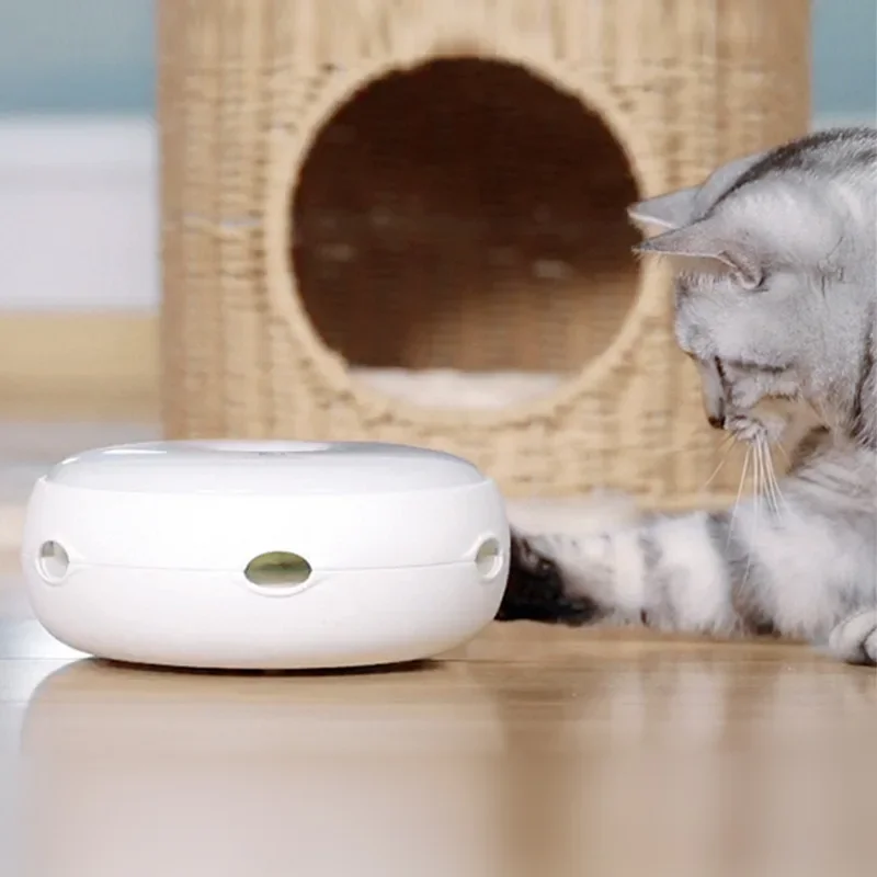 Интерактивная электрическая игрушка для кошек, автоматическая вращающаяся мышь-тизер, умная вращающаяся игра-вертушка для кошачьих развлечений и упражнений