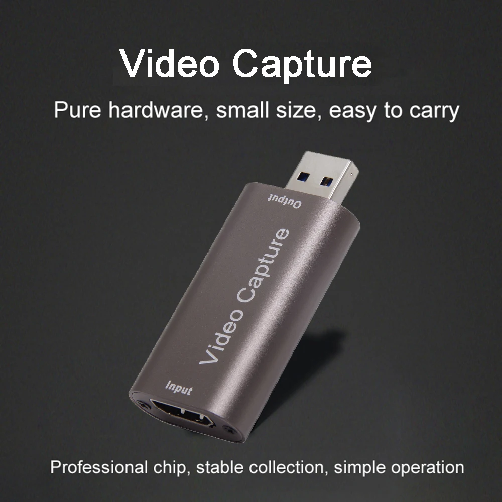 Карта захвата аудио-видео 60 кадров в секунду, 4K HDMI-совместимый USB 3.0 2.0 Надежный видеоконвертер для трансляции игр в прямом эфире
