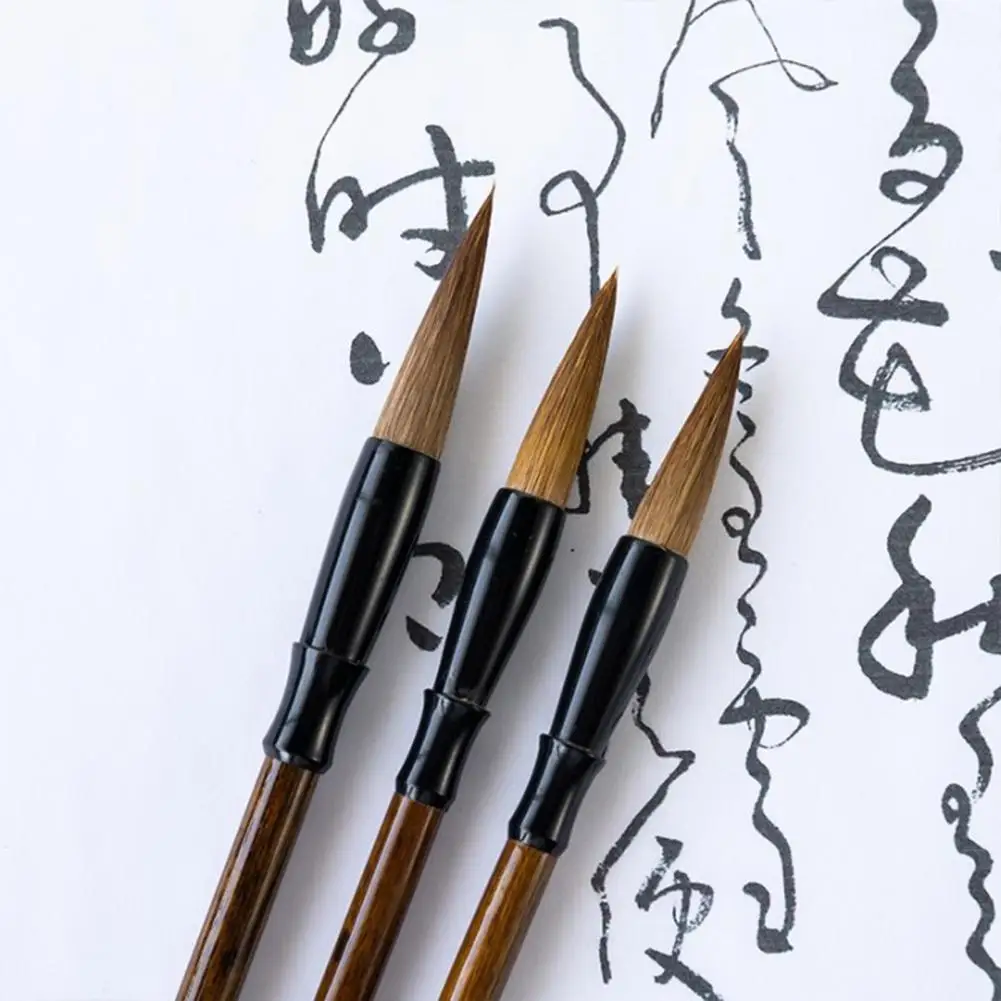 Кисть для письма в китайском стиле Портативная деревянная ручка-кисточка для школьных принадлежностей scolaires Изображение 2 