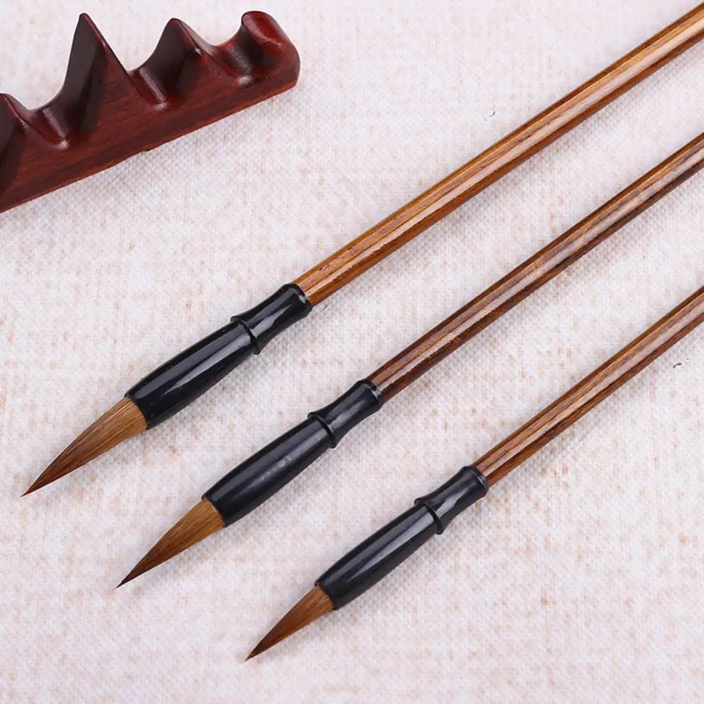 Кисть для письма в китайском стиле Портативная деревянная ручка-кисточка для школьных принадлежностей scolaires Изображение 3 
