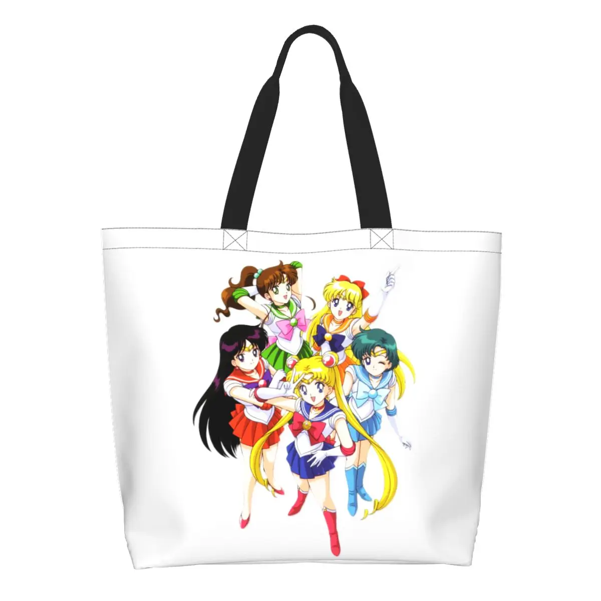 Милые сумки для покупок в японском стиле седзе-манга в стиле сейлор, портативная холщовая сумка для покупок в стиле аниме 