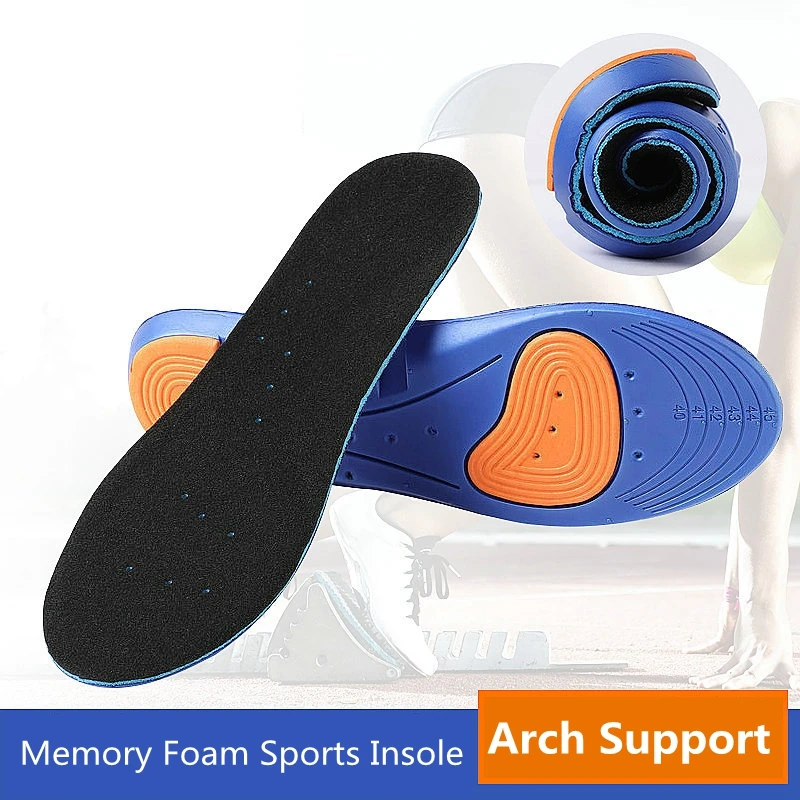 Накладки для кроссовок Memory Sport Поролоновая стелька для обуви Удобные мужские женские ортопедические стельки Для поддержки свода стопы Накладки для подошвы обуви
