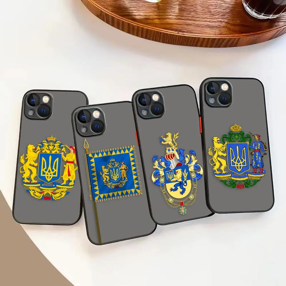 Новый Горячий Прекрасный Флаг Украины Модный Матовый Чехол для iPhone Apple 14 13 11 12 MINI Pro XS Max XR X 7 8 SE 6 6S Plus Case Shell