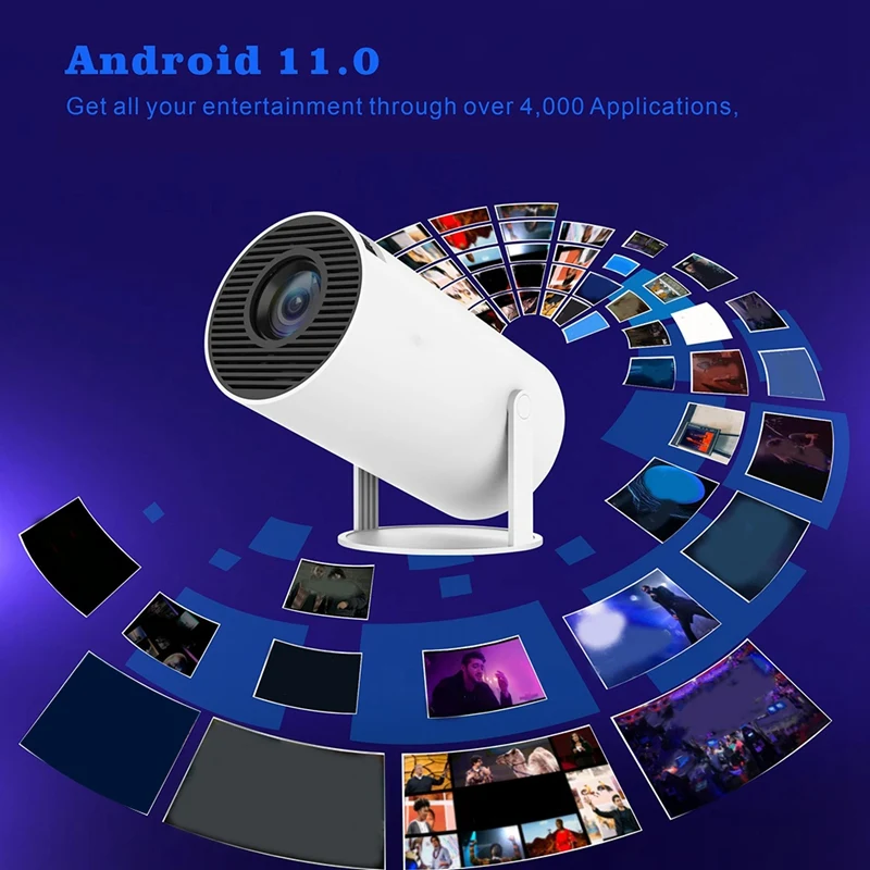 Проектор 4K HD 120 люмен Портативный домашний проектор для системы Android многофункциональный проектор Изображение 3 
