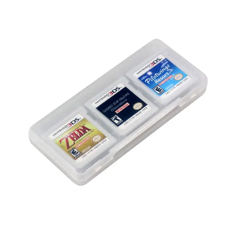 Прозрачный футляр для хранения игровых карт 6 В 1, коробка для картриджей для Nintendo 3DS XL LL NDS Dsi
