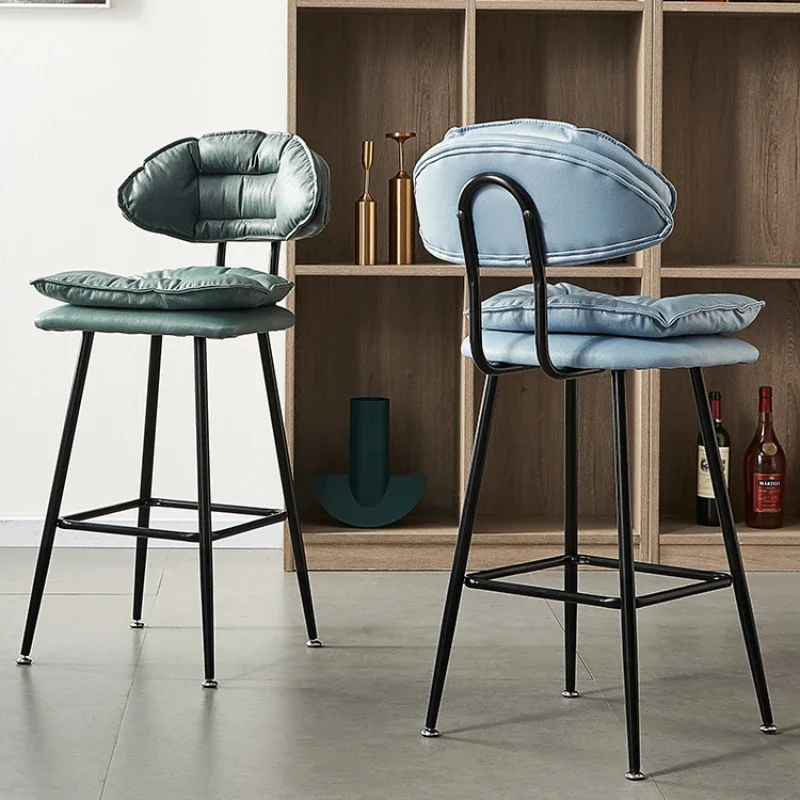Роскошные Кухонные Барные стулья Скандинавского дизайна, Высокое Офисное Кожаное ретро-кресло для приема Гостей, Табуреты для завтрака, Барная мебель для шезлонгов