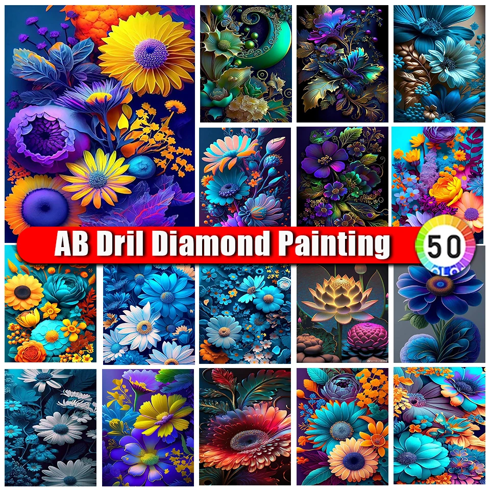 Сумка на молнии 5D DIY AB Diamond Painting Набор для вышивания Крестиком с Хризантемой, Мозаичная Алмазная Вышивка, Цветок, Полное Украшение для дома