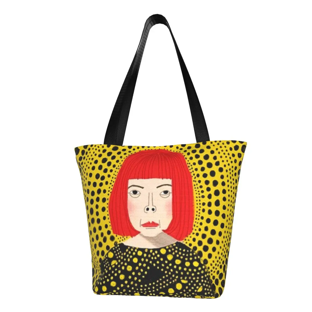 Сумки-тоут Yayoi Kusama для покупок, многоразовые холщовые сумки-шопперы с абстрактным искусством
