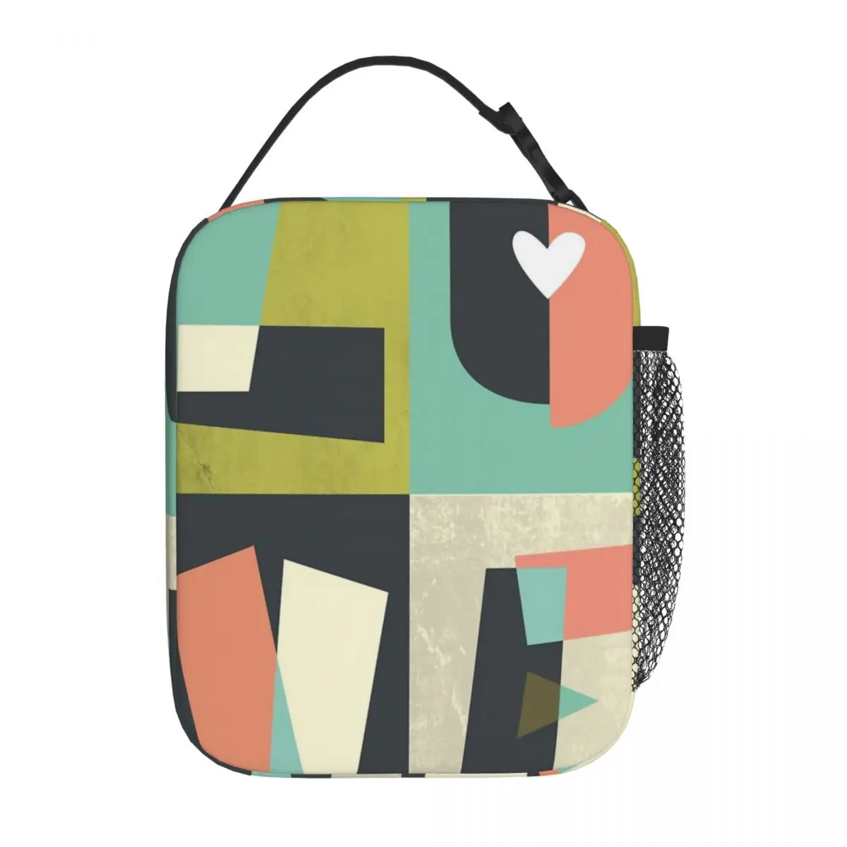 Типографика LOVE Полноцветная сумка для ланча, сумки для ланча, изолированная сумка, детская сумка для ланча Изображение 2 