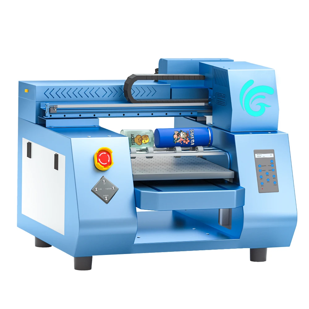 УФ-принтер A3 для Epson XP600, светодиодная печатающая машина с двойной печатающей головкой, УФ-принтер A3 для чехла для телефона, бутылки, цилиндра, стекла, акрила Изображение 1 