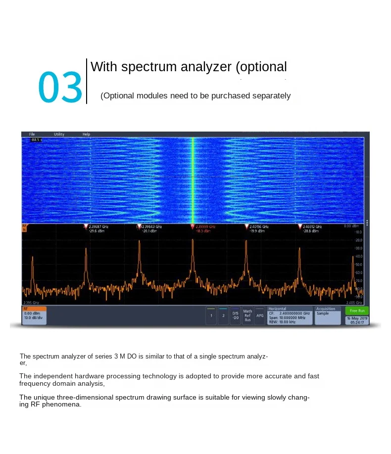 Цифровой осциллограф смешанной области Mdo34 3-bw-500, 4 канала, 500 МГц Изображение 3 