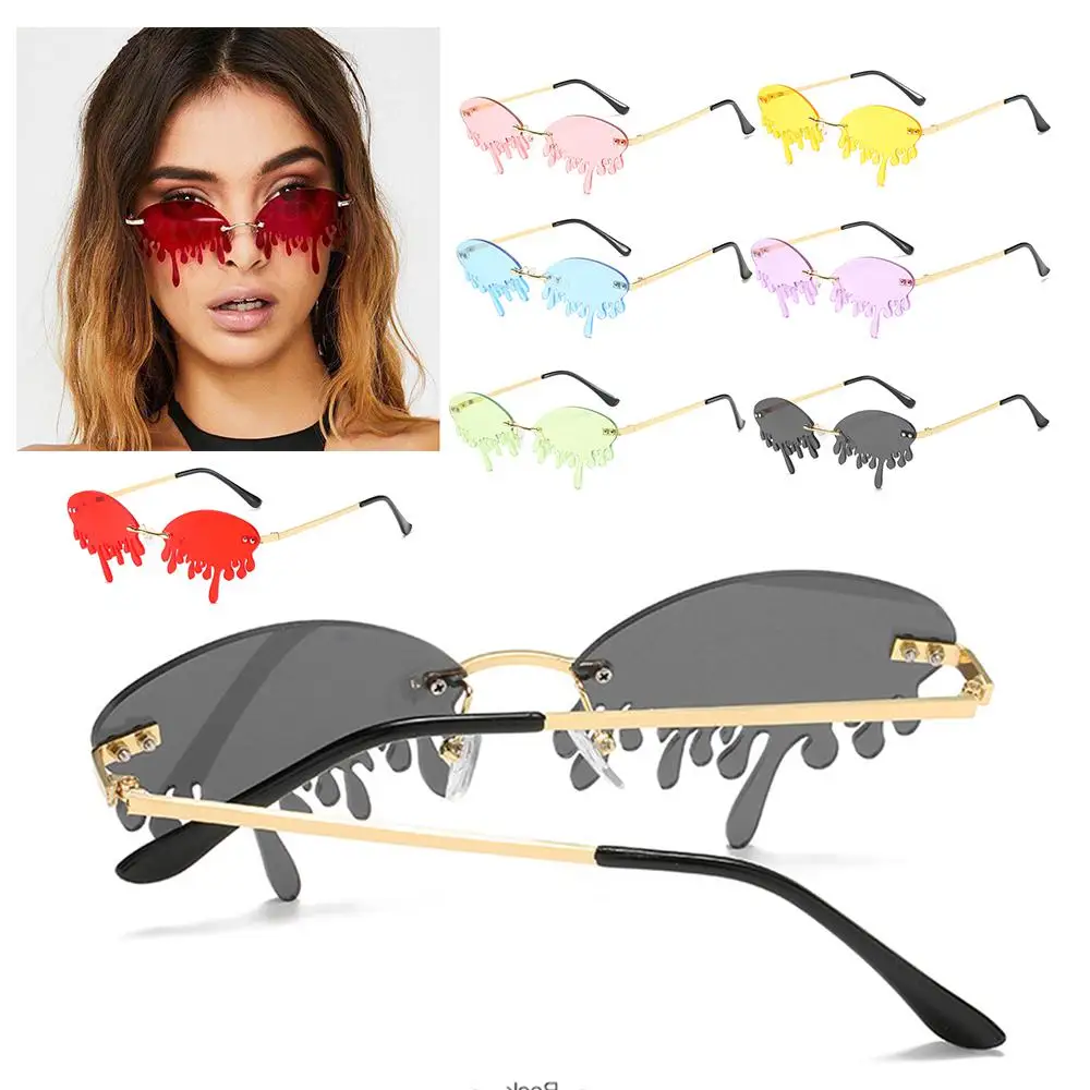 Шикарные модные привлекательные красочные солнцезащитные очки в форме слезы, пляжные флюиды, бестселлеры, Модные солнцезащитные очки, стильные Изображение 1 