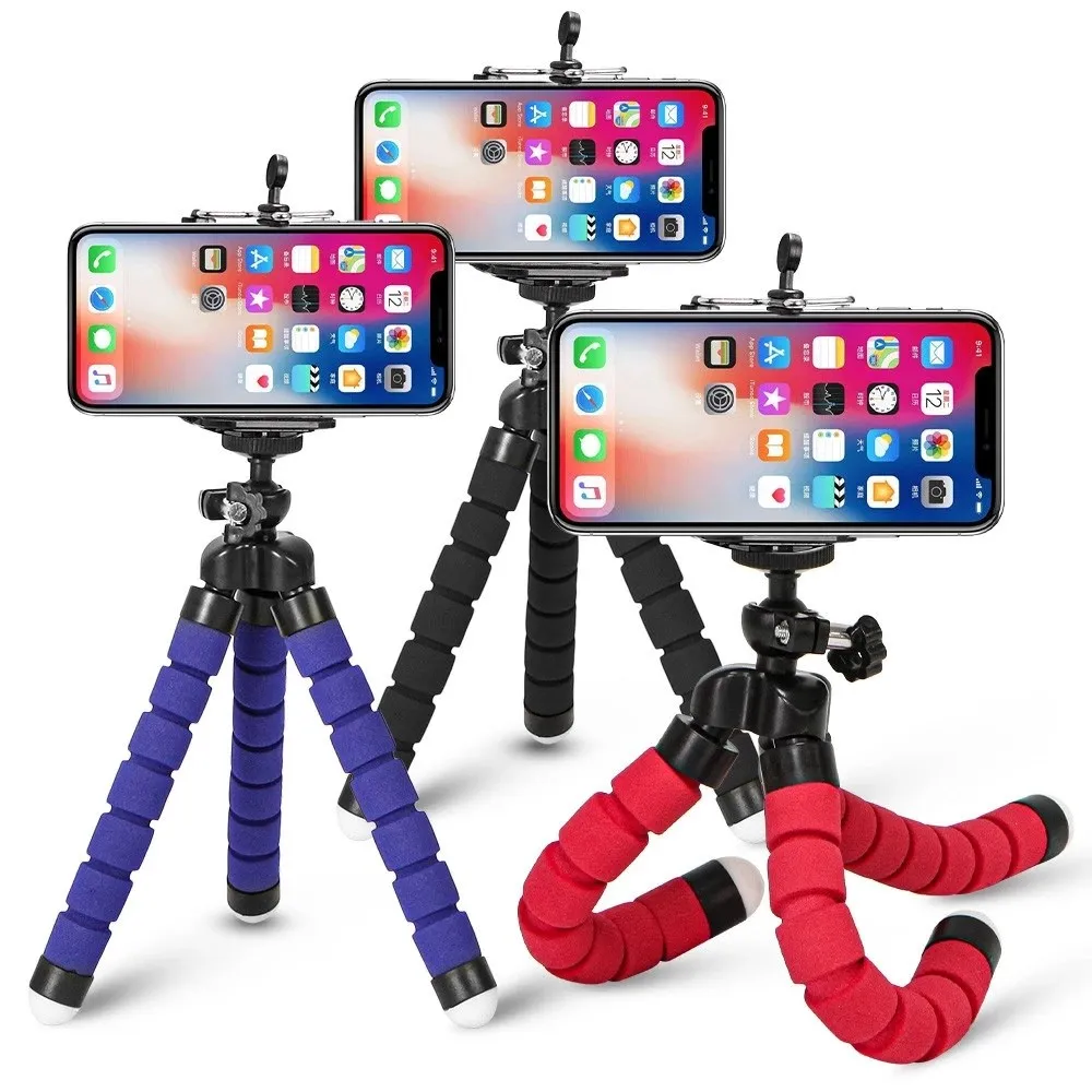 Штатив для телефона Гибкий губчатый мини-штатив Octopus для iPhone Xiaomi, мини-штатив для камеры, держатель для мобильного телефона, зажим-подставка для крепления